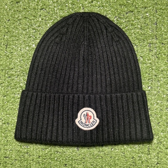 Moncler Accessories - Moncler Black Knit Beanie